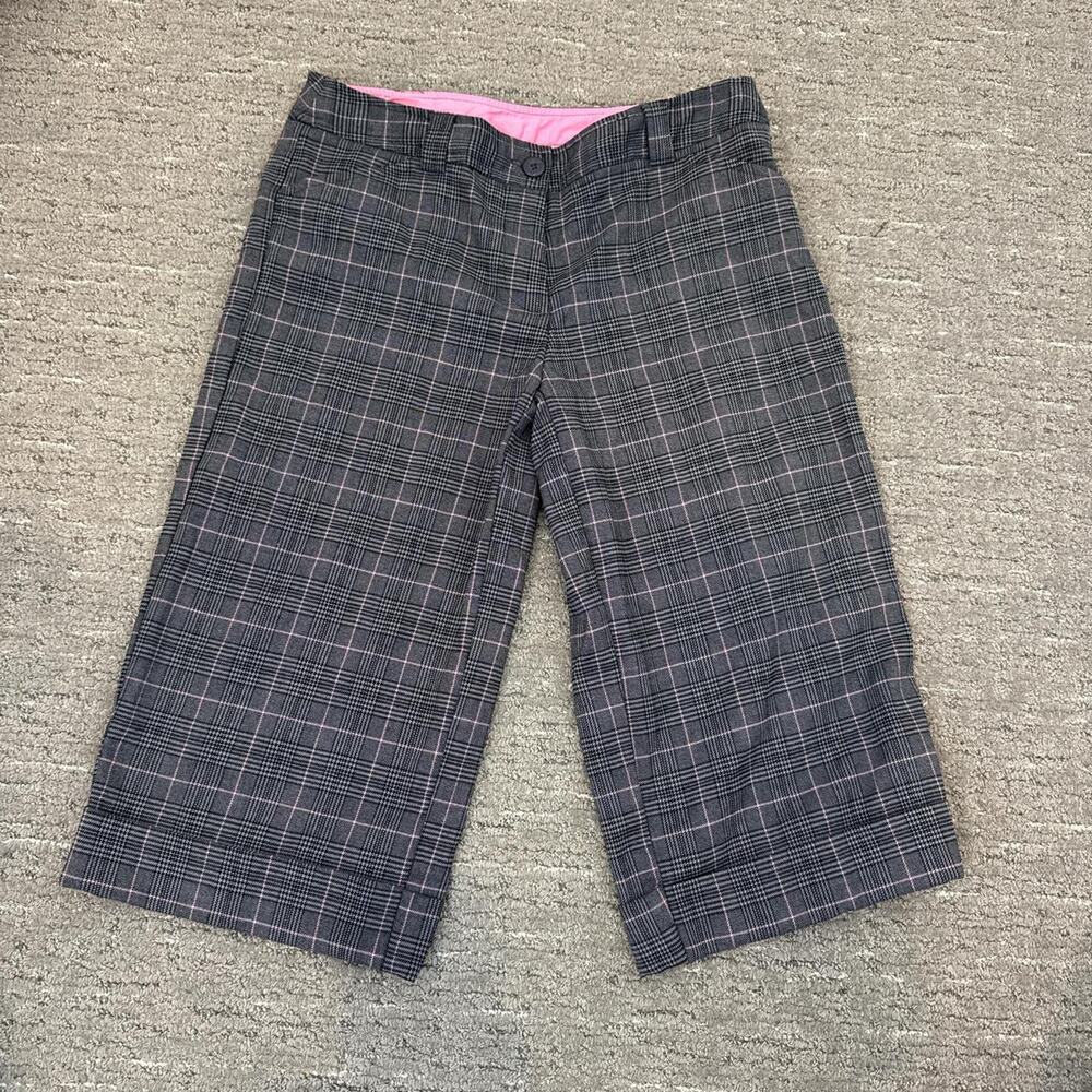 The cutest vintage y2k low rise plaid cropped capri short trousers